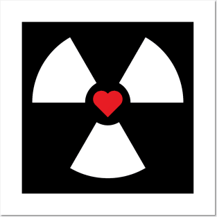 Radioactive Sign Radiation Symbol Nuclear Hazard Heart Posters and Art